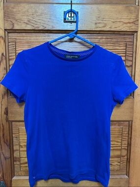 Jones New York Bright Blue Short-Sleeve Tee